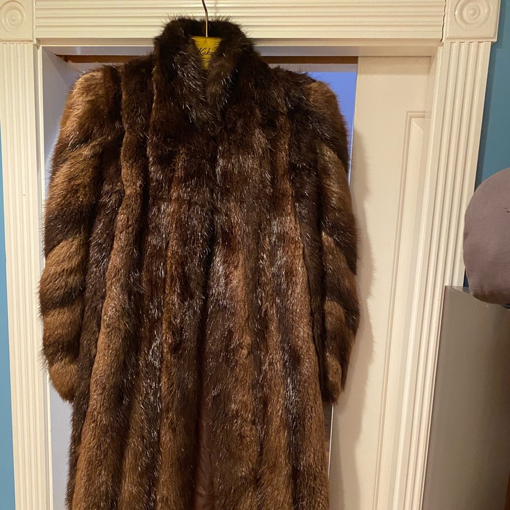1980’s Kakas full length fur coat